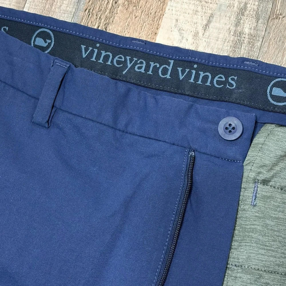 Vineyard Vines On-The-Go Pant Mens 40x27 Navy Blue Slim Fit Stretch Performance